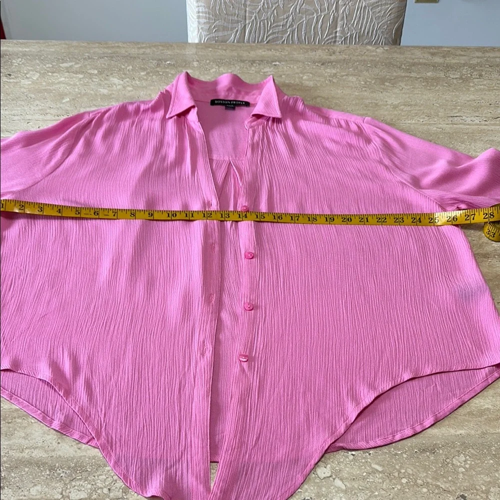 NWOT Boston Proper 2 Piece Pink Short Set with Elastic Waist - Picture 3 of 15